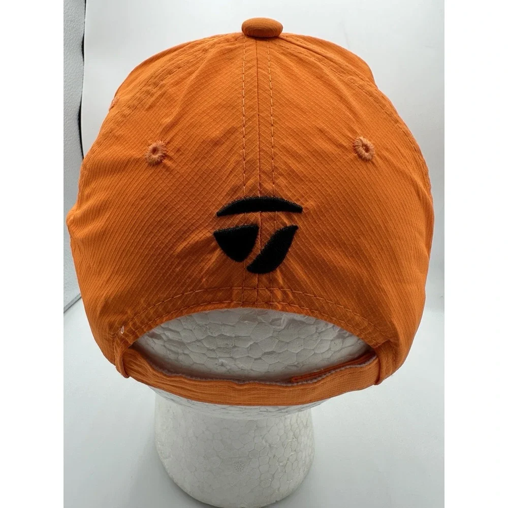 TaylorMade R15 Hat Mens Orange Golf Cap Adjustable Strapback Logo Pin
